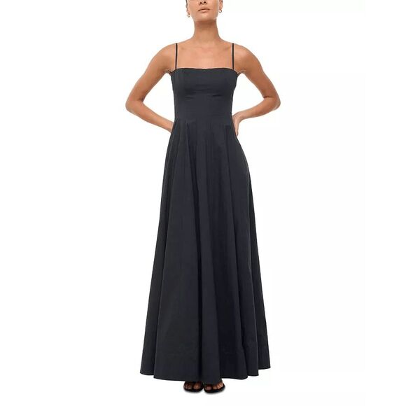 STAUD Wylie Poplin Maxi Dress Size US 8 $395 - Picture 1 of 11